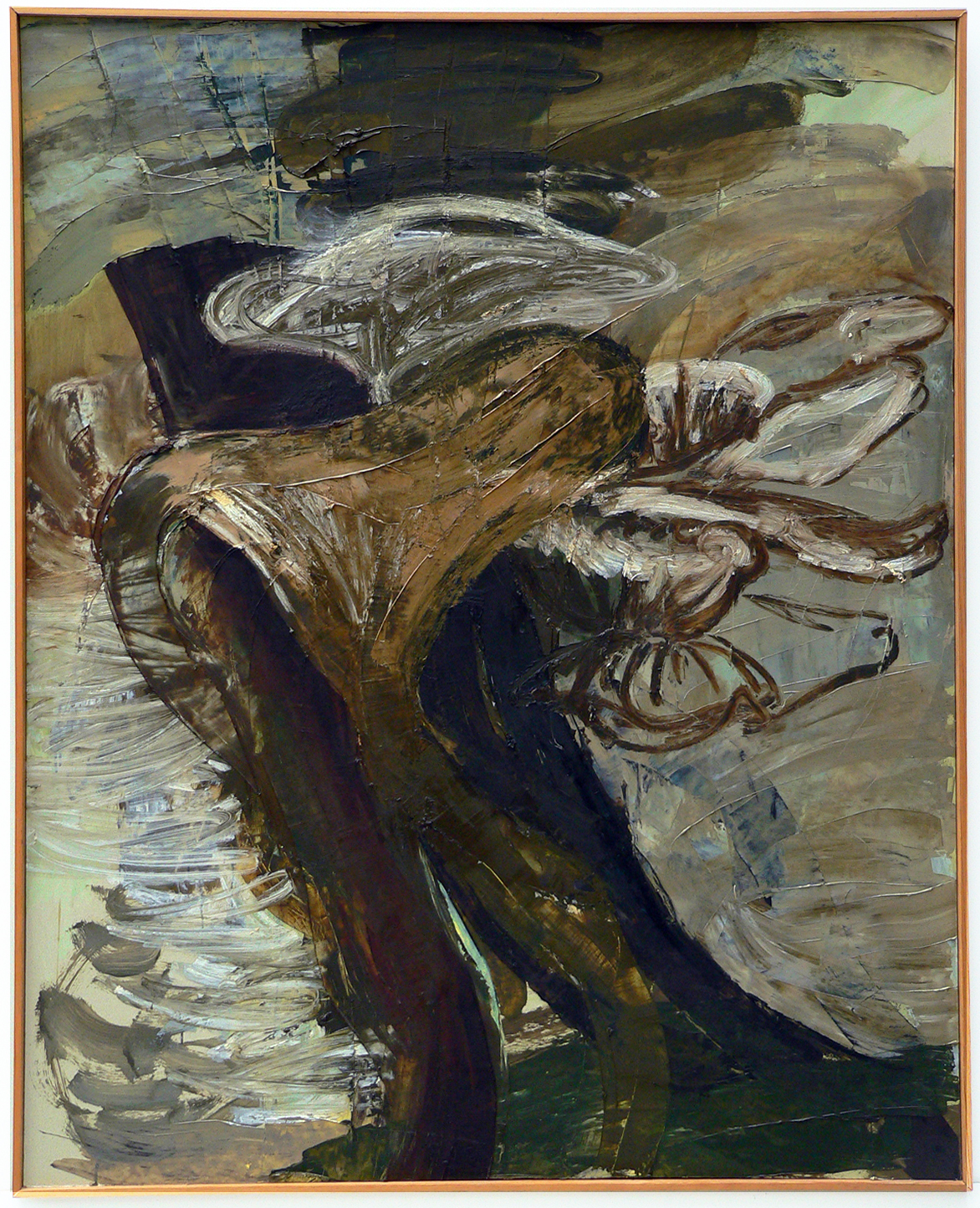 Baumpilz, 2001, Öl auf Pappe, 135 x 108 cm