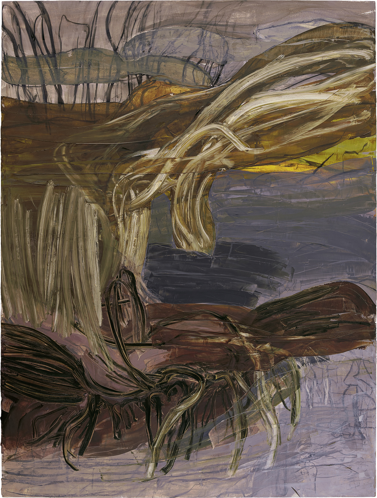 Märzschnee, Öl auf Holz, 200 x 150 cm, 2006